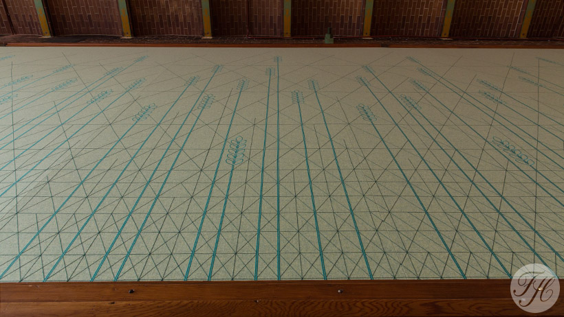 speciaal patroon geweven in lakenvilt Beurs van Berlage Amsterdam