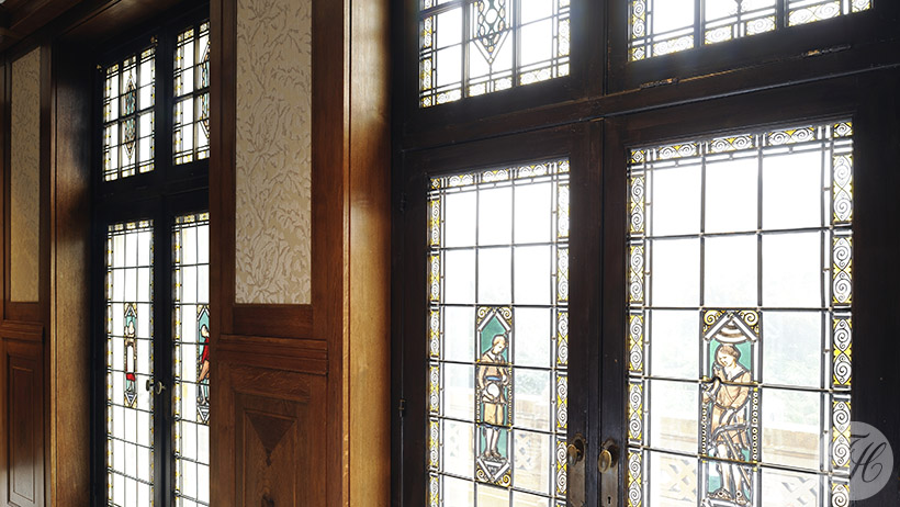 detail wandbespanning serre Villa Eemwijk