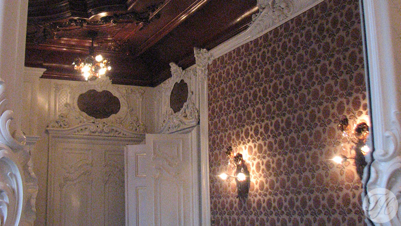 Stijlkamer Herengracht met stoffen wandbespanning