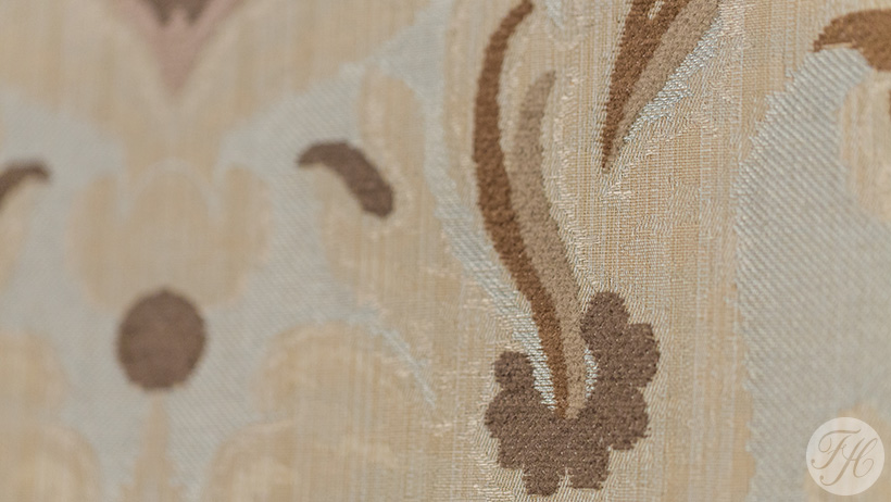 detail Zoffany stof gebruikt voor wandbespanning foyers Stadsgehoorzaal Kampen