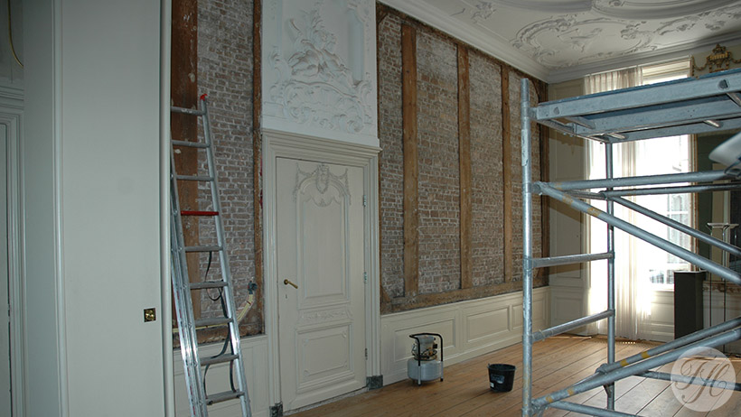 tengellatten voor aanbrengen wandbespanning stijlkamer Dordrecht