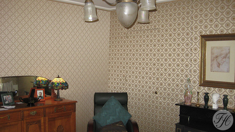 stoffen wandbespanning empire stijlkamer Rotterdam