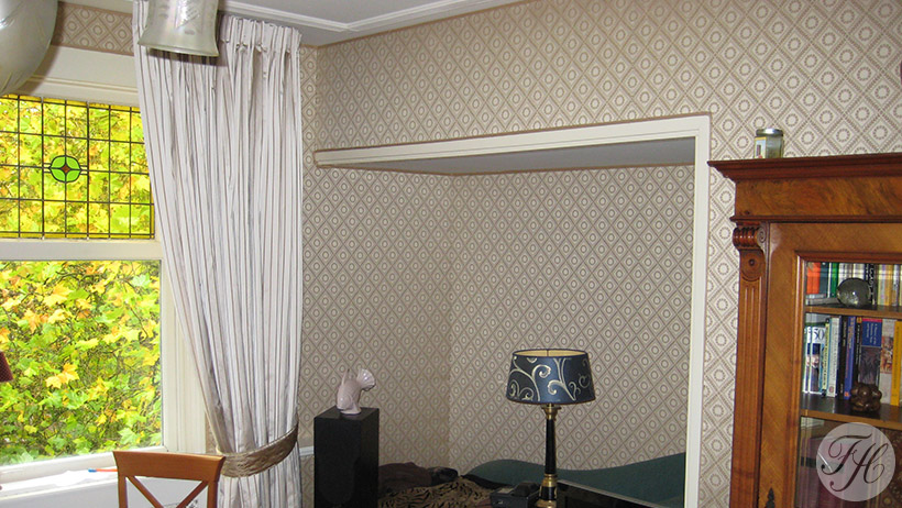 stoffen wandbespanning empire stijlkamer Rotterdam