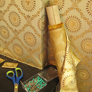 stoffen wandbespanning empire stijlkamer Rotterdam