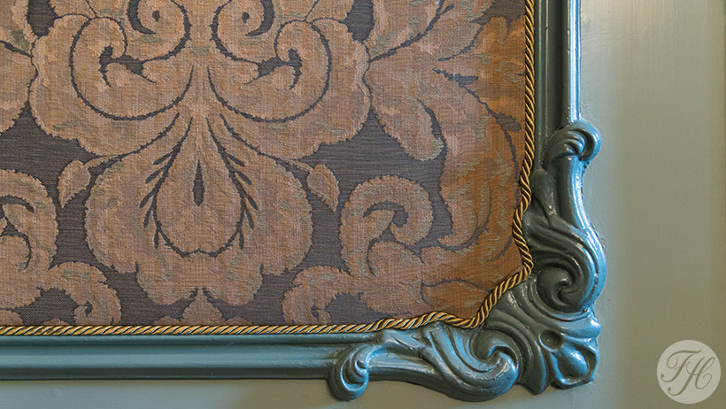 gespannen wandbespanning stof afwerkt met passend koord