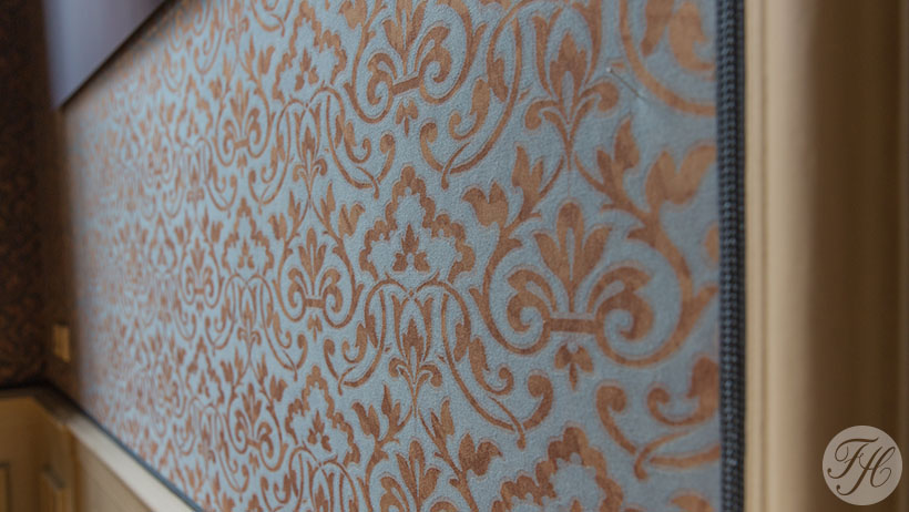 Stoffen wandbespanning monumentaal pand West-Indisch Huis Dordrecht