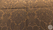 toegepaste bruine stof voor wandbespanning pand Witte Roos Delft